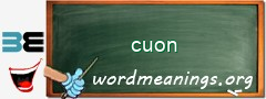 WordMeaning blackboard for cuon